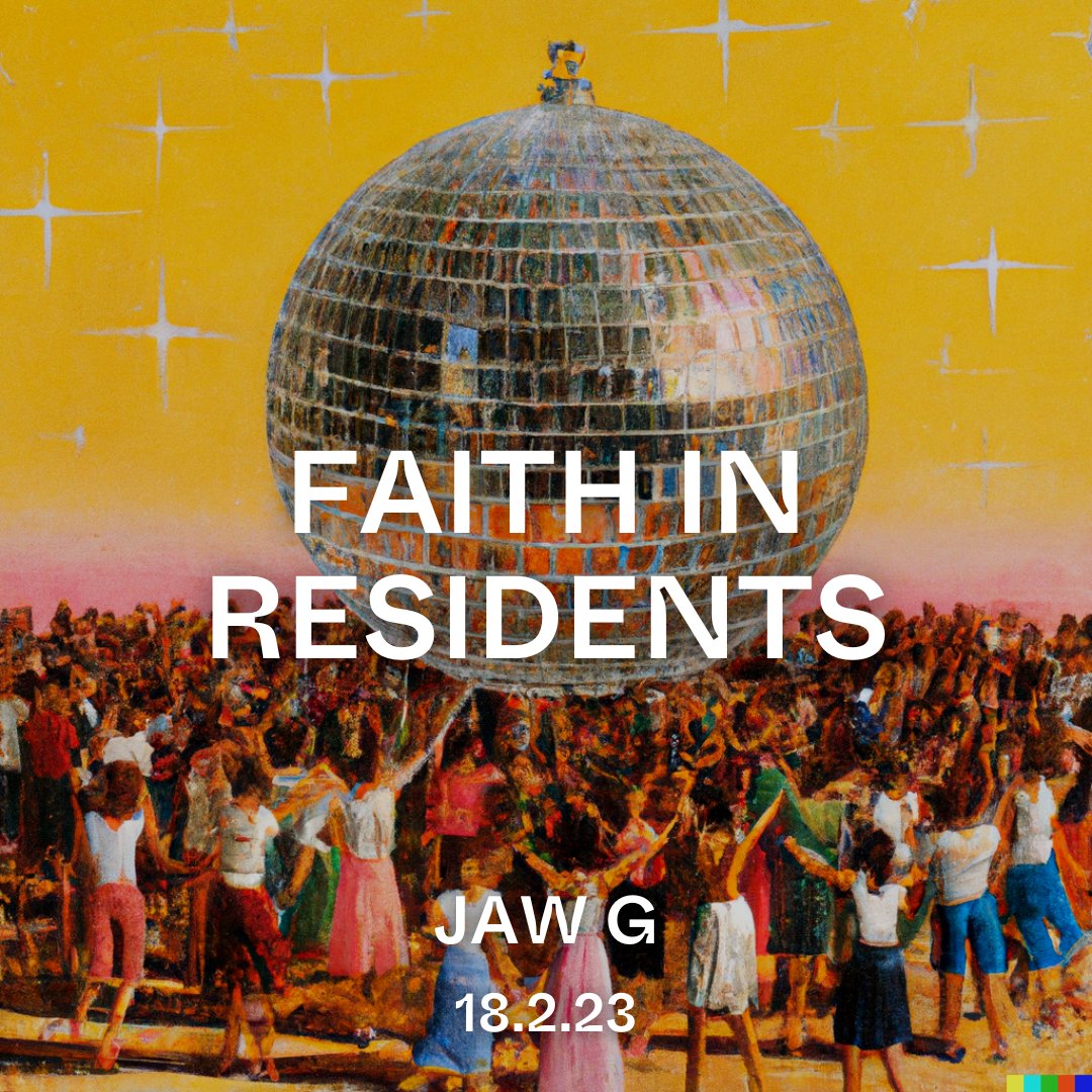 🎶 This Saturday, get ready to boogie with Jaw-G as part of the Faith in Residents series! 🎉 FREE ENTRY, starting after Kojii dinner service. Come by for food and stay for music.