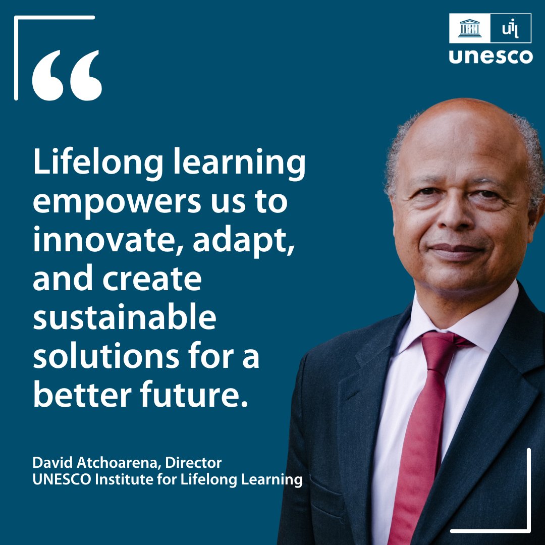 Lifelong learning empowers us to innovate, adapt, and create sustainable solutions for a better future. 
 
We need to provide learners of all ages with the right skills to #ActNow! 
 
#Lifelonglearning2023 

bit.ly/3lBPSB0