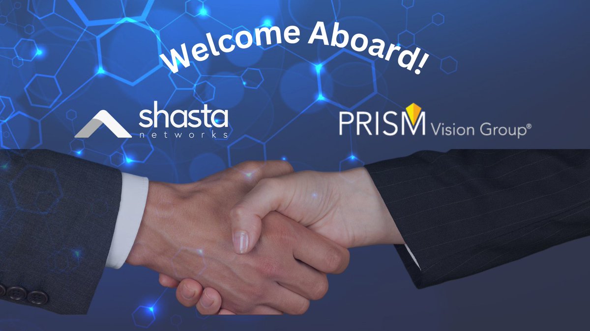 ShastaNetworks's tweet photo. Shasta Networks extends a warm welcome to @prismvisiongrp as our newest client. We are excited to provide our top-notch services and to build a long-lasting partnership!

#BusinessPartnerships #TechnologySolutions https://t.co/lX0Hgg69dt