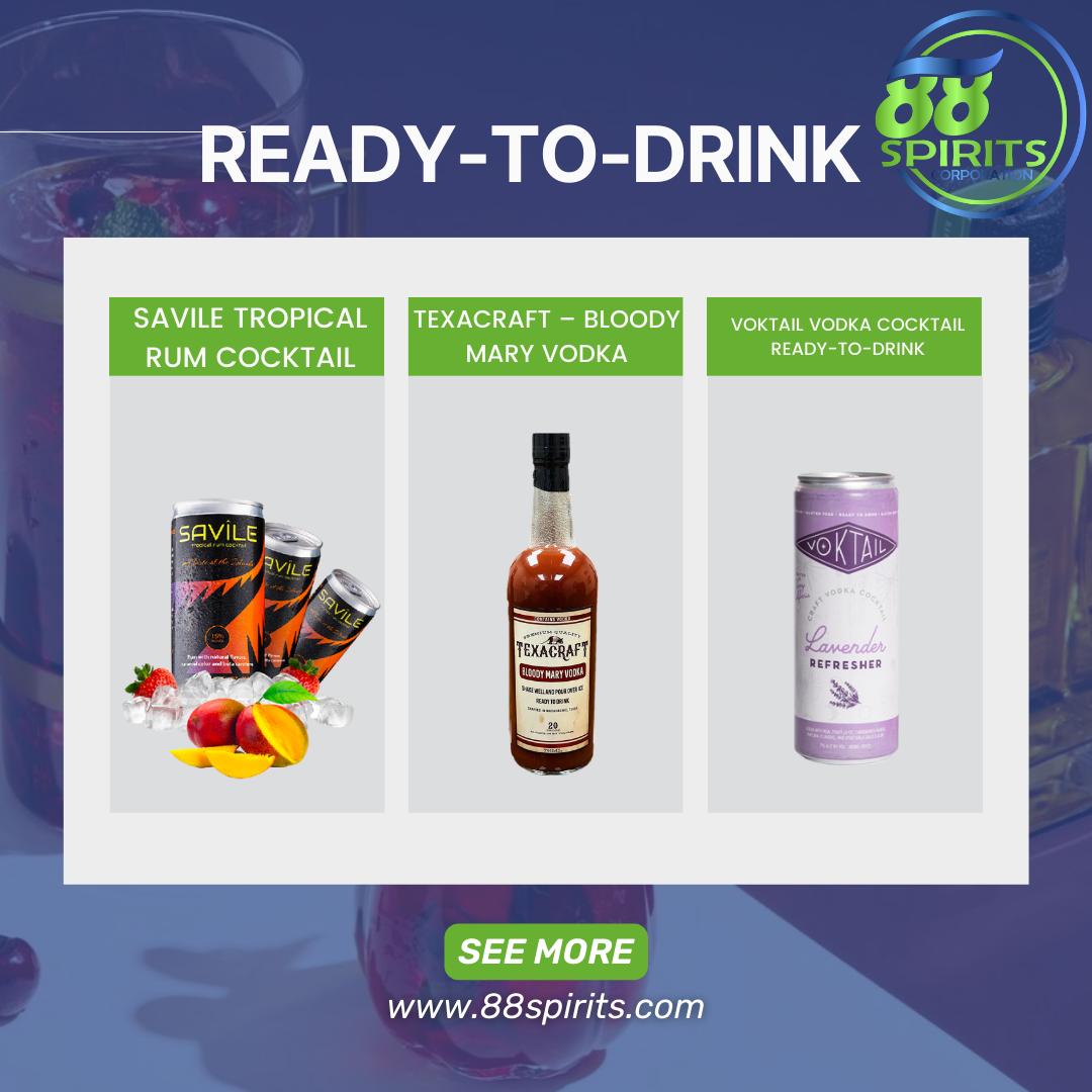 88Tequila's tweet photo. #88spirits is proud to offer a wide selection of ready-to-drink #spirits for your convenience. Whether you're looking for a cocktail mixer or a shot of #vodka, we have what you need.

Visit our website now! https://t.co/DCxKVEmGa7