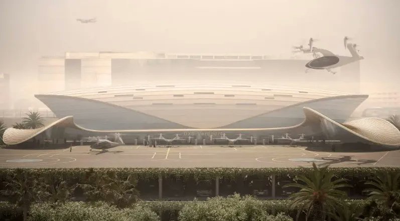 Skyports Infrastructure Vertiport Design for Dubai Granted Approval. Learn more: buff.ly/3E3Uk1V #advancedairmobility #urbanairmobility #evtol #aircraft #vertiport #dubai #aviation #travel #transport @Skyports_Infra