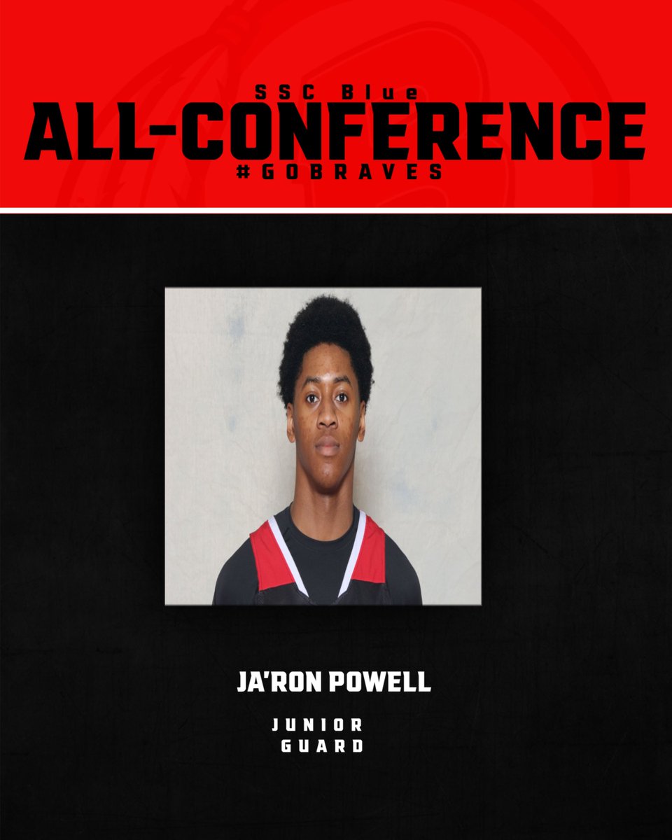 Braves_Varsity's tweet photo. We would like to congratulate Ja'Ron Powell for being named to the SSC Blue All Conference team and Dimetris Gayden for Honorable Mention SSC All Conference team. 
#GoBraves #TheStandardIsTheStandard 🔴⚪️⚫️
@wrld_jaron  @DimetrisGayden1 https://t.co/LJG5N14FmE