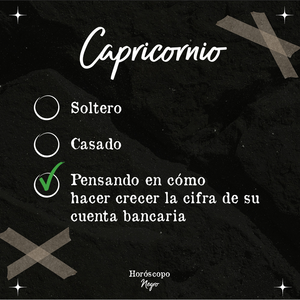 capricornio_hn's tweet image. Soltero, Casado o … ✨🔮✨ #capricornio #horoscoponegro