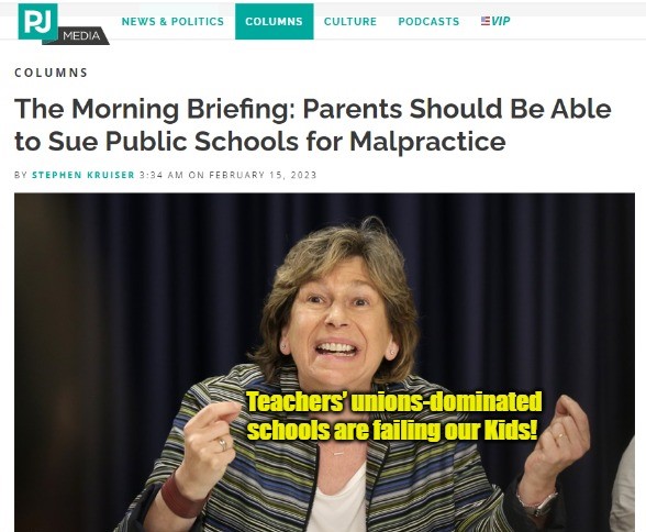 #2 Time has come to Abolishing the Dept. of Education, the teachers unions and return control of our kids education to parents!