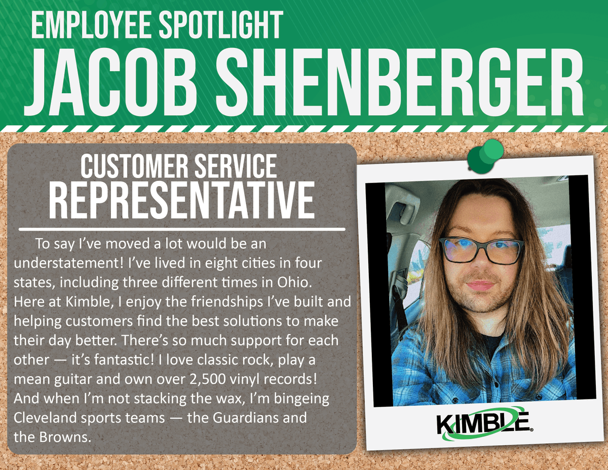 KimbleCompanies's tweet photo. Meet our Kimble employees, featuring Jacob Shenberger! https://t.co/oBtBQyHAR3