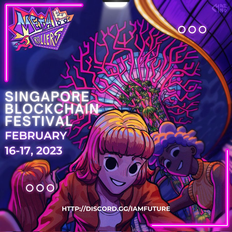 charmkim90's tweet photo. The #Web3Gaming Community is taking off! Don't miss @metarollers at the Singapore Blockchain Fest on Feb 16-17, 2023. 😉

Get ready for an exciting adventure into the world of blockchain gaming. 🛼🚀 https://t.co/gepUtGEqCy
