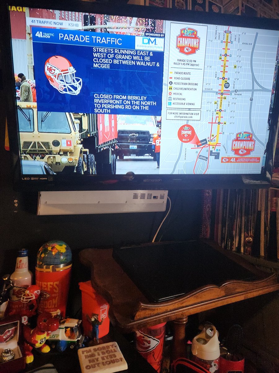 EricaEarley's tweet photo. Couldn't make the drive this time #ChiefsKingdom but we will definitely be there next time and I am absolutely watching from home in Delaware!! LETS GOOOO!!!! @KSHB41 @Chiefs https://t.co/6kF9o0NsrB