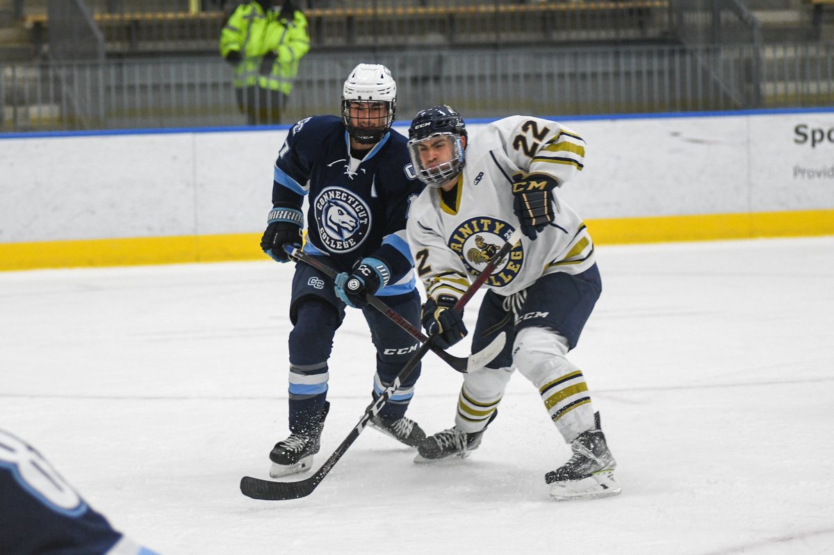 Trinity @tcbantamshockey Junior Gerard Maretta and rookie goalie Devon Bobak Nominated for Concannon Award as top American-born D2/3 Men's Ice Hockey in New England; bantamsports.com/documents/2023…