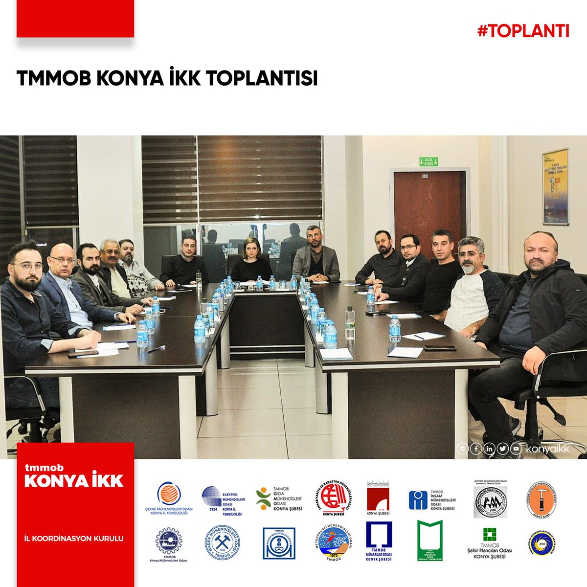 konyaikk's tweet photo. Dün akşam (14.02.2023) Makina Mühendisleri Odası Konya Şubemizde TMMOB'a bağlı odalardan oluşan İKK (İl Koordinasyon Kurulu) olarak toplantı yaptık.

#Konya #İKK #İlKoordinasyonKurulu #TMMOB #ÇevreMühendisleriOdası #ElektrikMühendisleriOdası #GıdaMühendisleriOdası https://t.co/r7jZasAIVA