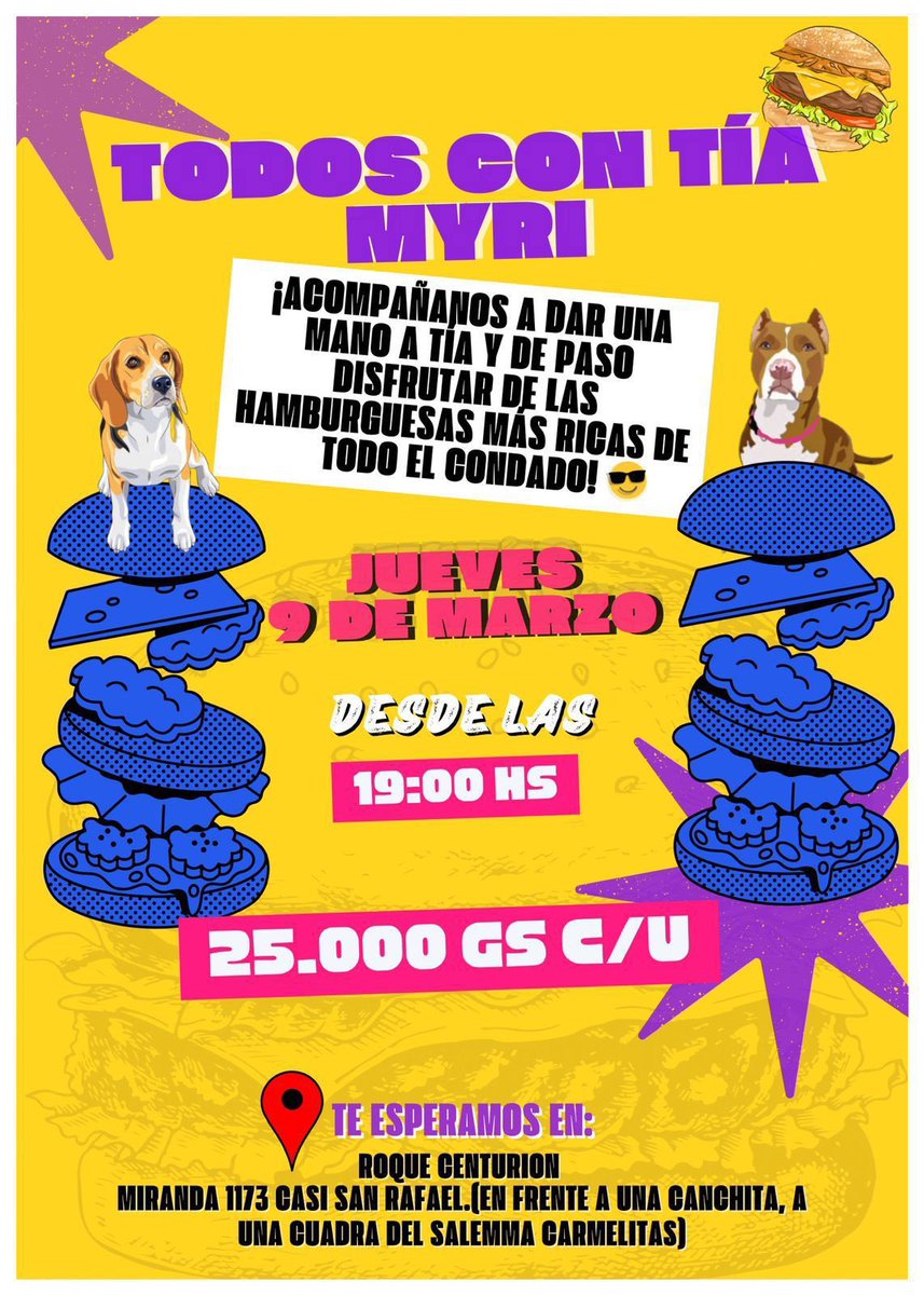 Para comer deliiii y ayudar 🍔💕🫶🏼

Para adhesiones conmigo o haciendo RT ayudas muchísimo!!