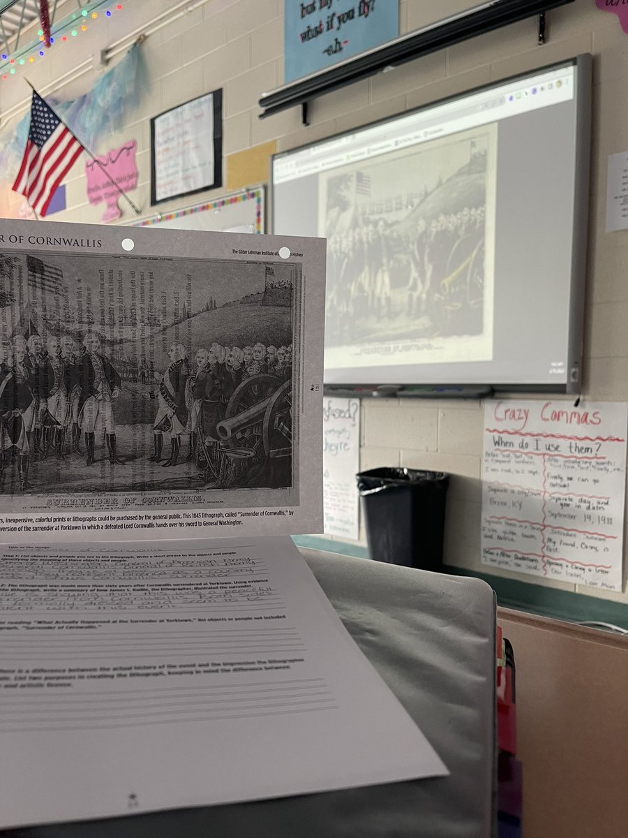Such rich discussions about historical accuracy and artistic license today in 8th…I am so intrigued by my student scholars! #eduham @AchieveKedc @KEDCGrants @KEDC1 @HamiltonMusical