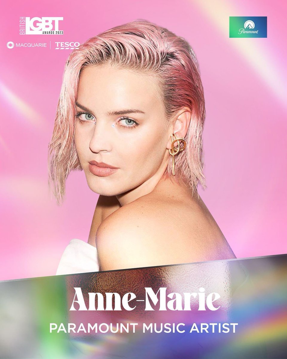 Anne-Marie nominated for the #BritishLGBTAwards Paramount Music Artist 

🗳 Vote for her 🔗: britishlgbtawards.com/vote-now/?fbcl…