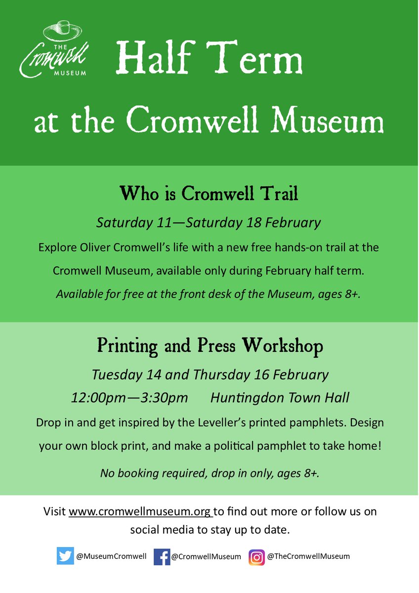 It's halfway through #halfterm, and we've still got lots on for families! Drop into the Museum and take part in a new trail, and join us tomorrow Thurs 16 from 12pm - 3:30pm to make a printed pamphlet to take home.
#familyactivities #kidsinmuseums