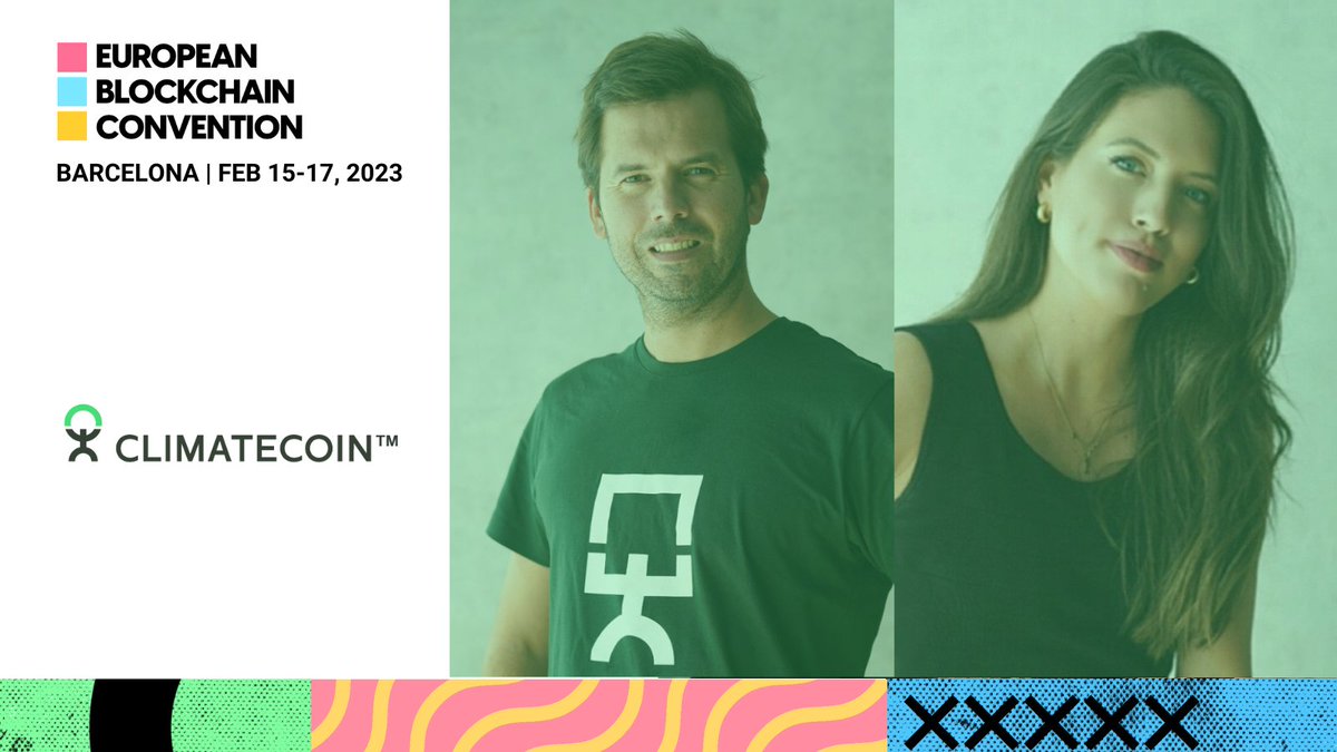 Climatecoin's tweet photo. 😎 Attention everyone! We are proud to announce that our Head of Legal, Andrés Martínez-Zurita, and our CMO, @iolandarubio, are ready to meet you at the @EBlockchainCon in #Barcelona! 🤩

If you want to book a meeting, feel free to drop them a DM. 📩 https://t.co/2Hz5uUYDeM
