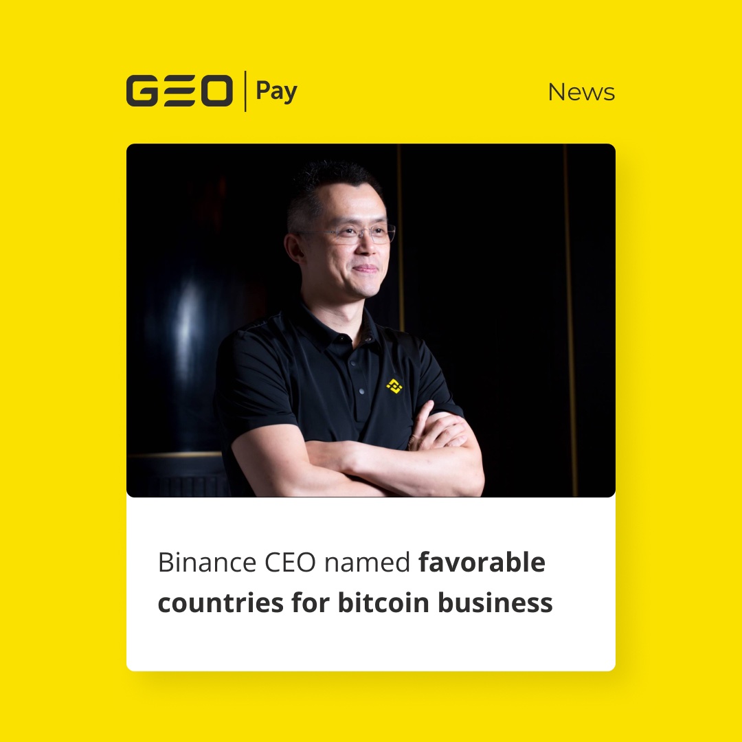 Binance CEO Changpeng Zhao named favorable countries for #bitcoin business.  So, the best countries for the development of new crypto projects can be  Dubai, Bahrain and France. What do you think about