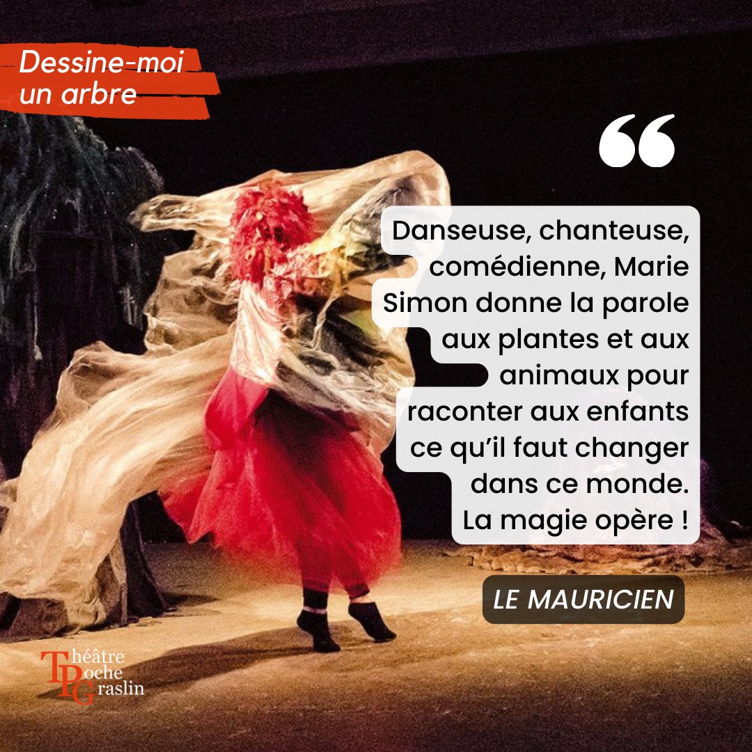 ⭐️ La presse en parle ! ⭐️
Plébiscité par les enfants, cette fable musicale rythmée vous interpelle, avec poésie et humour.

📌 Dessine-moi un arbre, une pièce de Marie Simon, du 16 au 25 mars à 17h : bit.ly/3kFN1GL

#TPGNantes