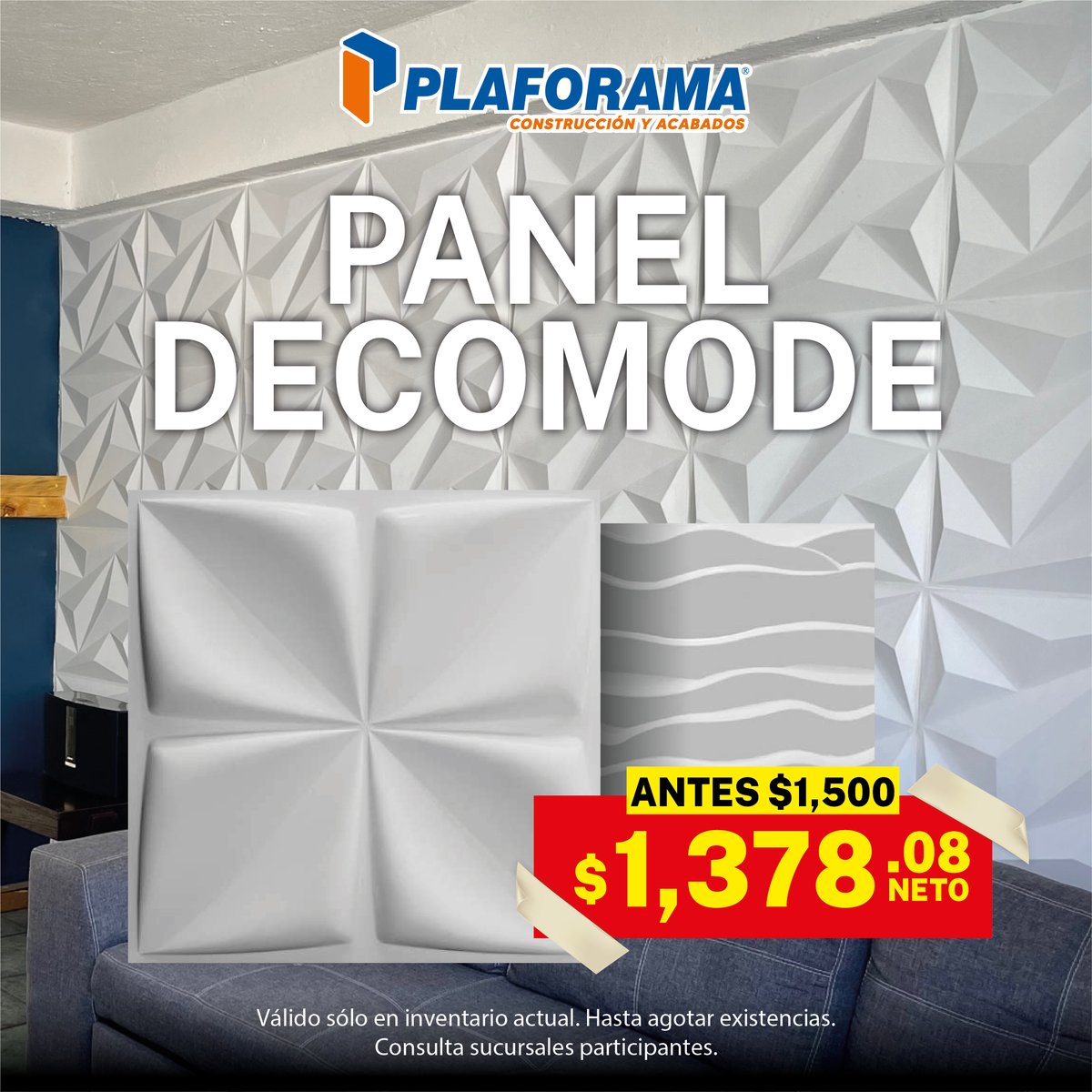 plaforama's tweet photo. #PanelDecorativo desde $1,378 precio neto, en sucursales #Plaforama seleccionadas. #CDMX

Entra y localiza la sucursal más cercana a ti.
 🖥▸ https://t.co/LUZZeCzcRe https://t.co/jlAnWgb752