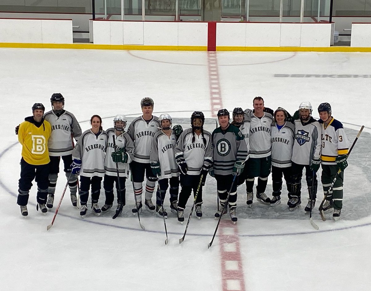 BerkshireBears's tweet image. Let’s celebrate this squad of Faculty/Staff who skated to victory against Girls JV 🏒 on Tuesday.
