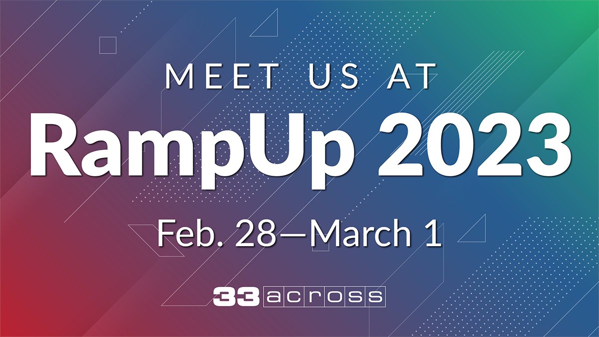 33Across's tweet image. Heading to RampUp in 2 weeks? Let's connect! Drop us a line at hello[at]33across[dot]com to set-up some time. #RampUp