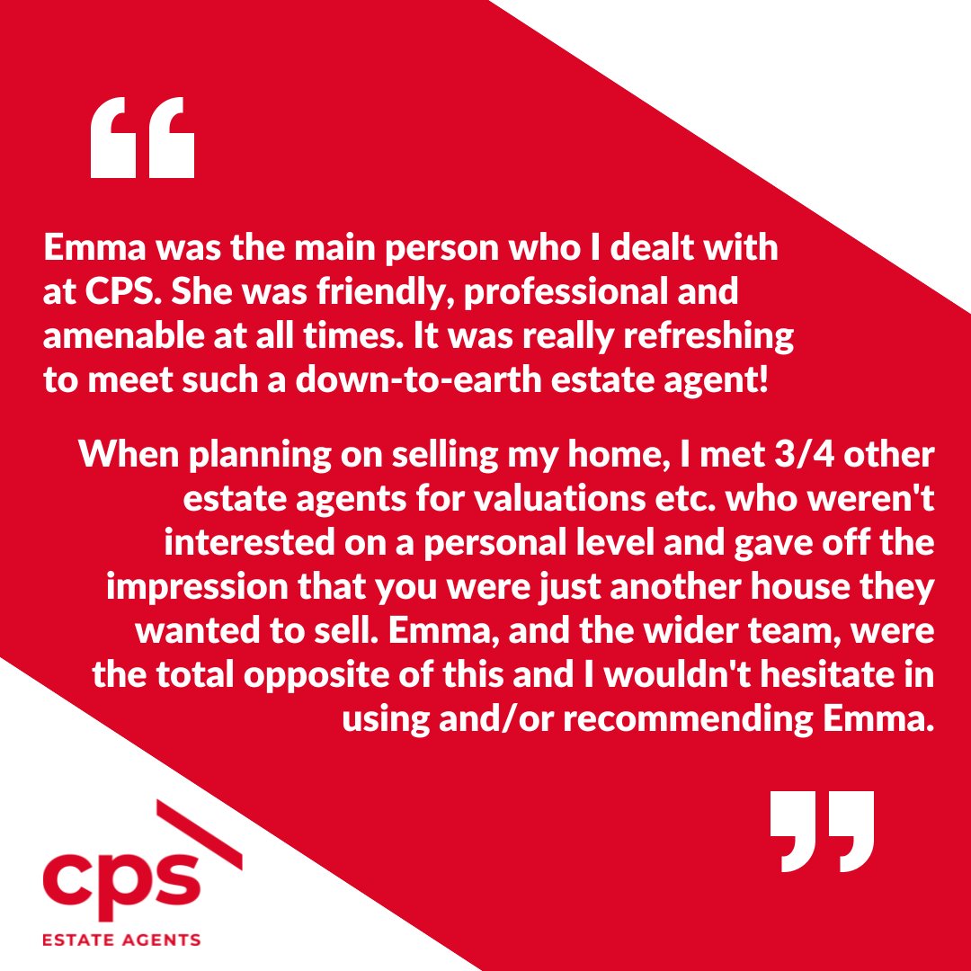 CPSEstates's tweet photo. Wow - what fantastic feedback from a recent seller we worked with!⭐️

At #CPSEstates, we're committed to making sure each &amp; every one of our clients receives the very best service.

Happy with the service you received? Leave us a review at https://t.co/Xe3fpS7cg0

#Meltham https://t.co/A3JuaH7W92