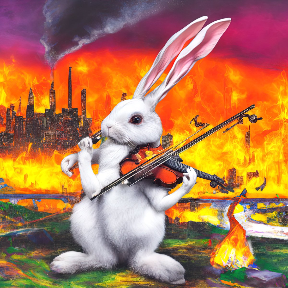 CorralCrypto's tweet photo. Quick reminder. It’s the year of the rabbit. #rabbittakeover #annespalter #aiart #cryptoart @annespalter https://t.co/F11aogYVkT