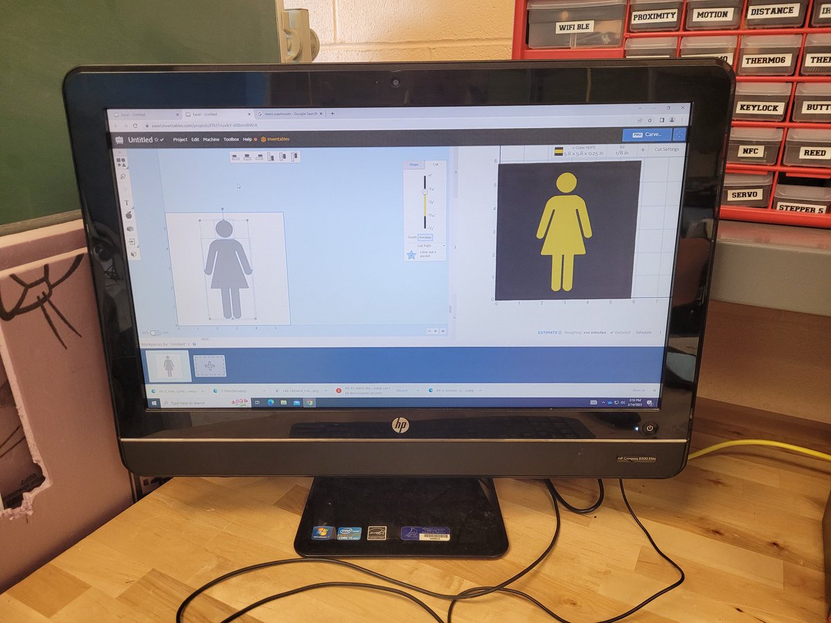 KayoeStewart's tweet photo. We all take pride in our #school #community! This incredible @FHSkats student has taken it upon themself to replace some bathroom signs that went missing using our @Inventables #XCarve #autonomy @brilliant_labs https://t.co/F3hGp4JucQ