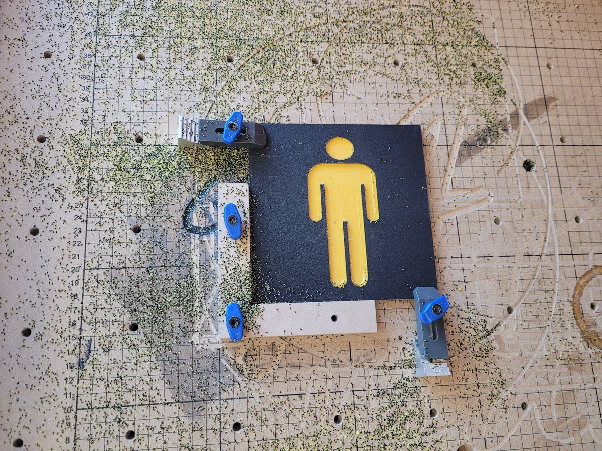 We all take pride in our #school #community! This incredible <a href="/FHSkats/">Fredericton High School</a> student has taken it upon themself to replace some bathroom signs that went missing using our <a href="/Inventables/">Inventables</a> #XCarve #autonomy <a href="/brilliant_labs/">Brilliant Labs / Labos Créatifs</a>