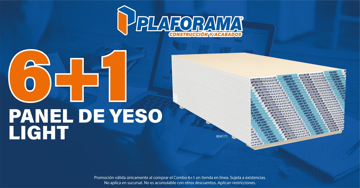 plaforama's tweet photo. Aprovecha y compra el Combo 6+1 Panel de Yeso Light en tienda en línea #Plaforama 👷‍♂️ 

𝐂𝐨𝐦𝐩𝐫𝐚 𝐞𝐧 𝐥í𝐧𝐞𝐚 𝐀𝐪𝐮í 🖥▸ https://t.co/J9PvWf3umk https://t.co/8DnNxqGXeH