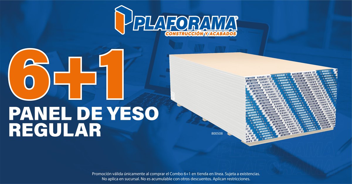 plaforama's tweet photo. Aprovecha y compra el Combo 6+1 Panel de Yeso Regular en tienda en línea #Plaforama 👷‍♂️ 

𝐂𝐨𝐦𝐩𝐫𝐚 𝐞𝐧 𝐥í𝐧𝐞𝐚 𝐀𝐪𝐮í 🖥▸https://t.co/XZpJ8Y4DY5 https://t.co/KKZKJiT3XX