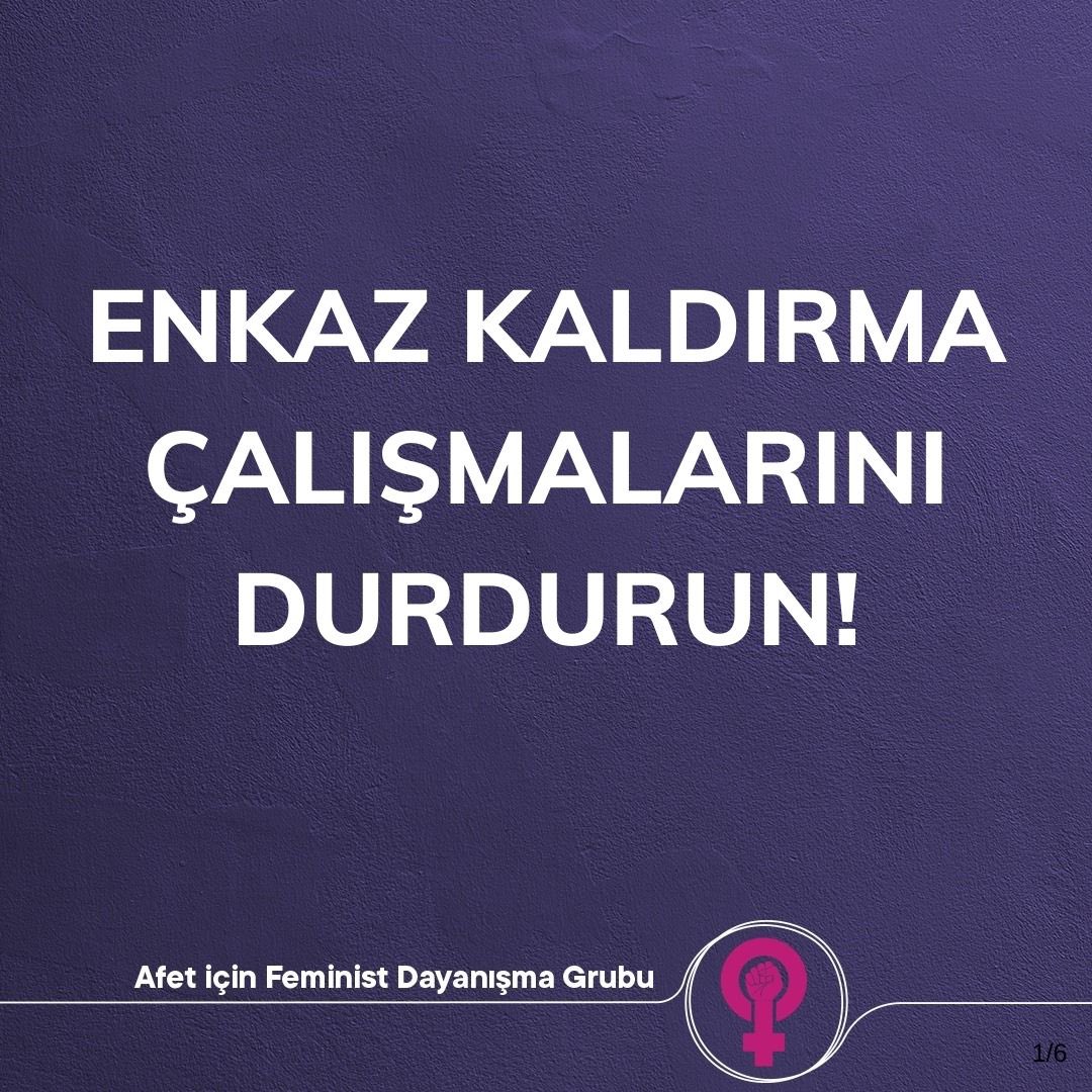 feminist_isyan's tweet photo. Enkaz kaldırma için erken. Bu çalışmaları hangi firmalar üstlendi? Enkaz başına iş makinalarını göndermeyen devlet, şimdi neden alelacele enkazları kaldırmaya çalışıyor? #EnkazKaldırmaDurmalı https://t.co/3qhhIaEI4o