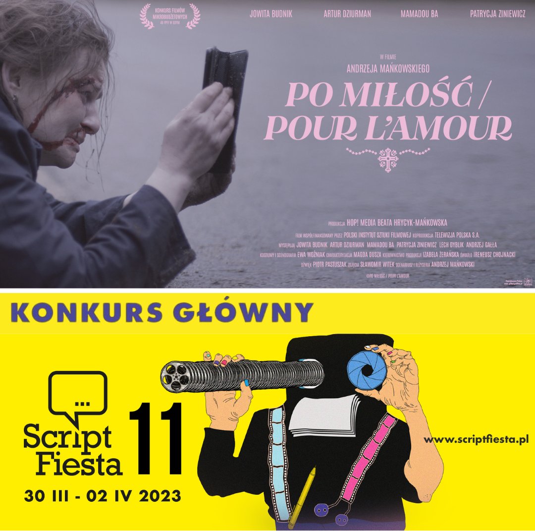 galapagos_films's tweet photo. ‼️ Film PO MIŁOŚĆ / POUR L’AMOUR w gronie finalistów Konkursu Głównego przy 11. edycji Festiwalu Scenarzystów #ScriptFiesta. Gratulujemy!
🎬 Film Andrzeja Mańkowskiego ze znakomitą aktorką Jowitą Budnik w roli głównej można już oglądać na #VOD 👉 https://t.co/55PgjJDHOO https://t.co/caqNvUKjOl