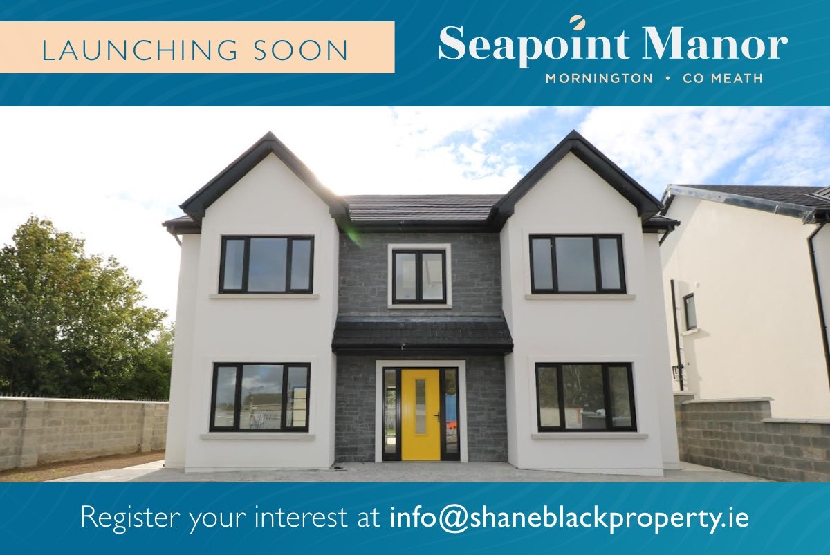 Seapoint Manor is a luxurious new private residential scheme of 7 large homes and located in the beautiful seaside setting of Mornington, Co.Meath. The showhouse will be ready in a few weeks but in the meantime contact us if interested in a private tour prior to the launch.