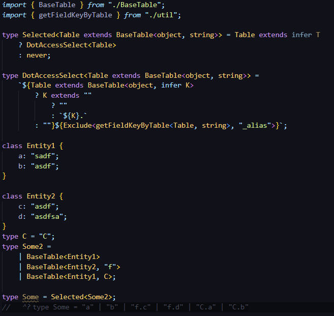 These days, I'm working on injecting type into typeform.

The following code is partial and incomplete.