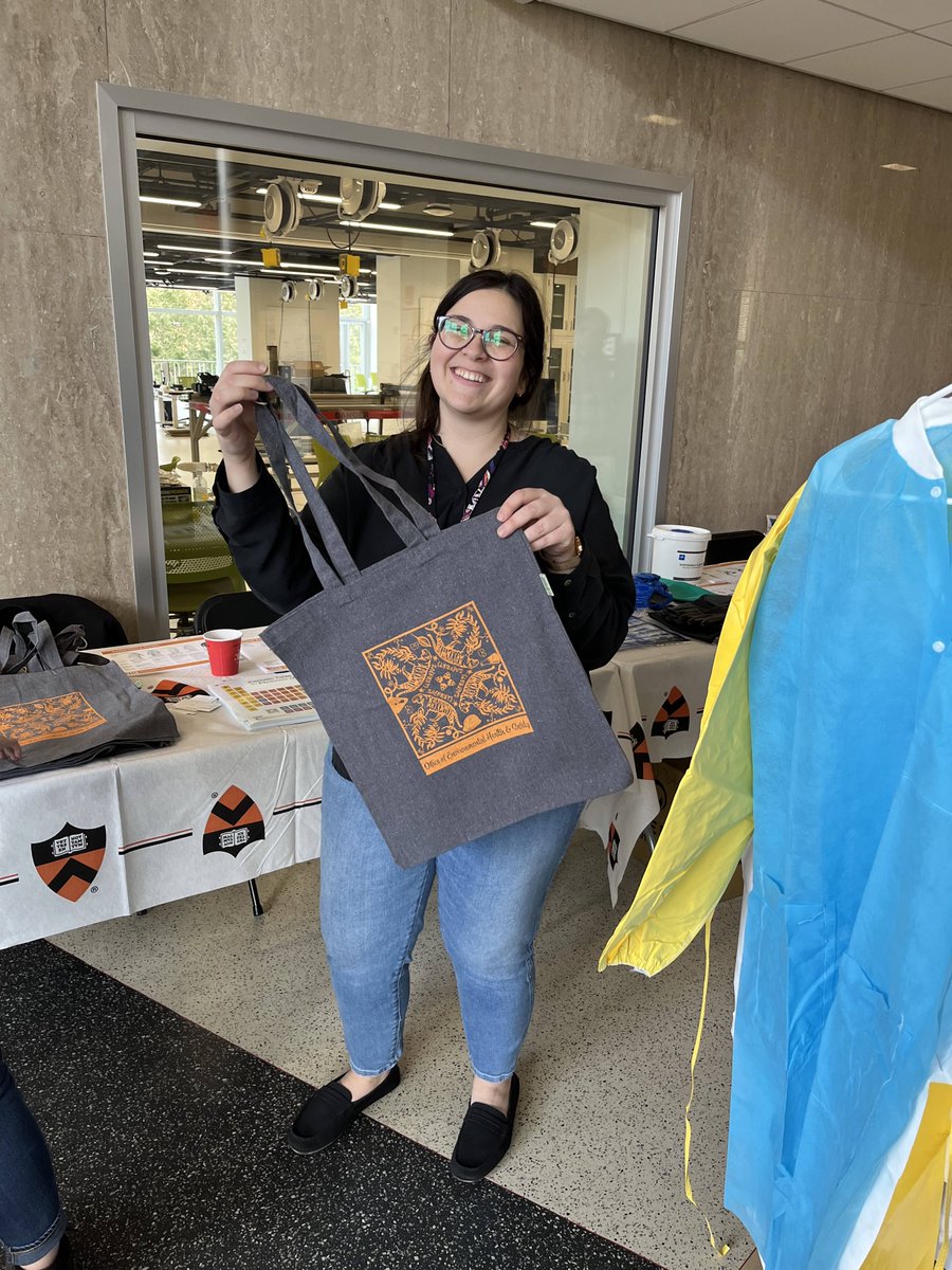 PrincetonEHS's tweet photo. Today from 11-2 at the E-Quad Café, @EPrinceton Engineering Quad C-Wing (Olden St across from the Friend Center) it’s day 1 of Sa[Fest] with information on PPE from Stanley Howell and Chelsea McDonnell. (Oh, and they have treats and swag!) #LabSafetyAwarenessWeek https://t.co/q0kzViHL2A
