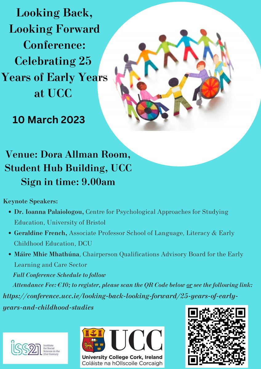 Still time to register for the Early Years Conference at UCC @UCCAppSoc