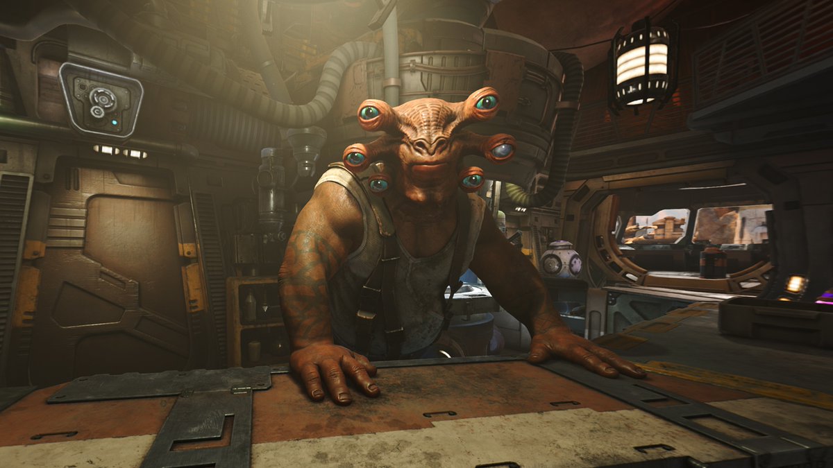 PSUdotcom's tweet photo. New Star Wars: Tales From The Galaxy’s Edge – Enhanced Edition Trailer Shows Off More Of The Incredible Journey Coming To PSVR2 https://t.co/MPQwim6nGc #StarWars #StarWarsTalesFromTheGalaxysEdgeEnhancedEdition #ILMxLAB #LucasfilmGames #PS5 #PSVR2 #PlayStationVR2 #Sony #News https://t.co/Pdxg7dtRoF