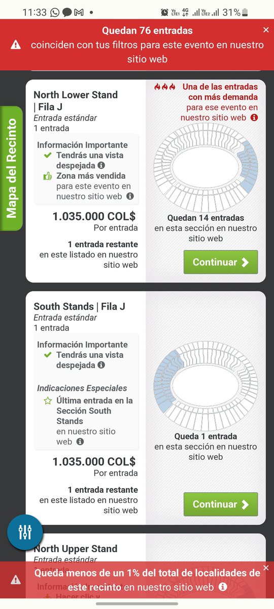 KmiOlmos's tweet photo. @eticketCOL Increíble esto de boletería y reventa de boletas, no soy fan de @RBD_oficial @FCRBDCOL pero es triste cuando se ven estos casos. La boleta de norte la estan revendiendo 10 veces más de lo que cuesta, y ni hablar de los palcos. https://t.co/Ow2Pz2ORtd