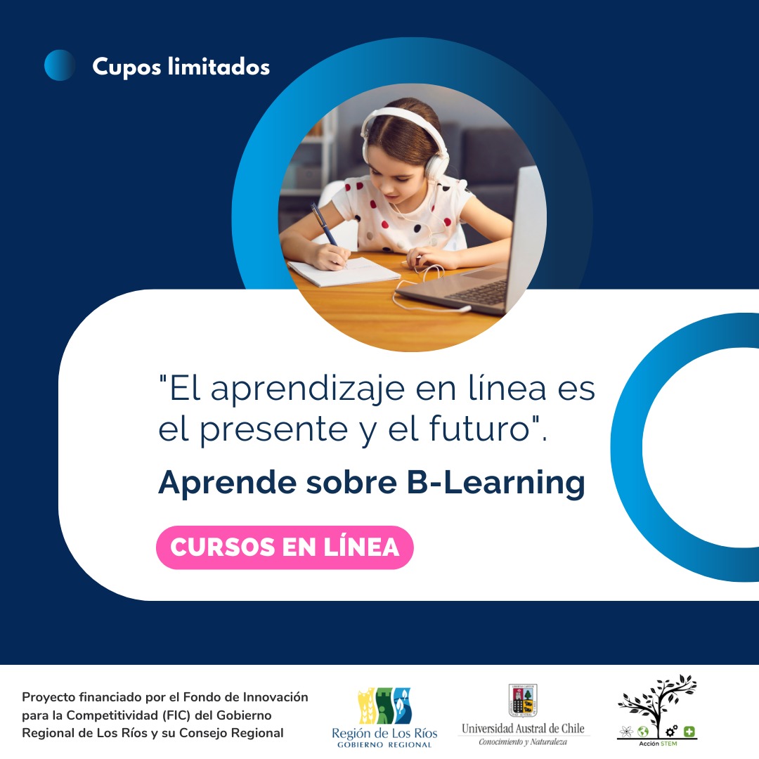 Accion_stem's tweet photo. ✨️ Lo mejor es que tendrás la oportunidad de aprender sobre B-Learning desde cualquier lugar y sin ningún costo 🤩
Inscríbete a inicios de abril y reserva tu cupo 👀
@GoreLosRios @seremieducrios @FCIUACh @UAustraldeChile
#educación #blearning https://t.co/KPemuY7yr0