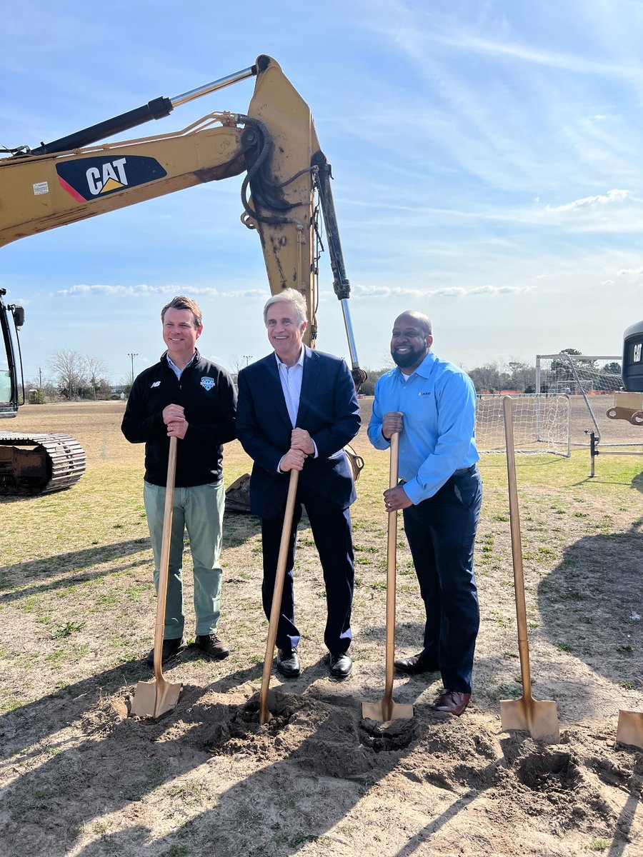 ncino's tweet photo. Today we had the honor of attending the groundbreaking ceremony for the nCino Sports Park in Wilmington, NC! We are eager to see this project come to completion as we bring our community a safe place for Wilmington youth to grow and learn. ⚽ https://t.co/Wmj2H9mRBs