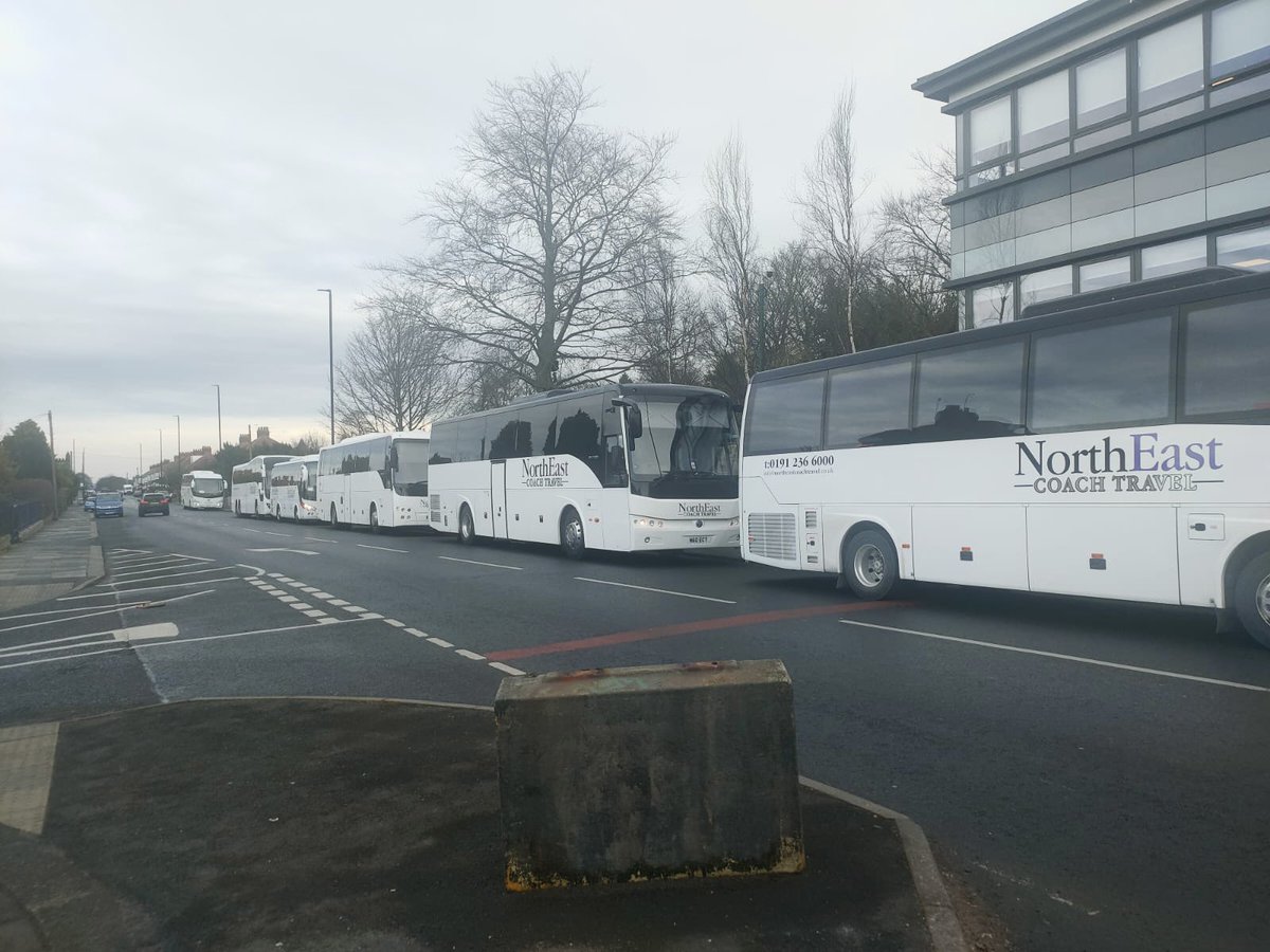 We’ve had a busy day today taking over 1000 children to St James Park for an event 👌🏻#coachtravel #coachhire #northeastcoach