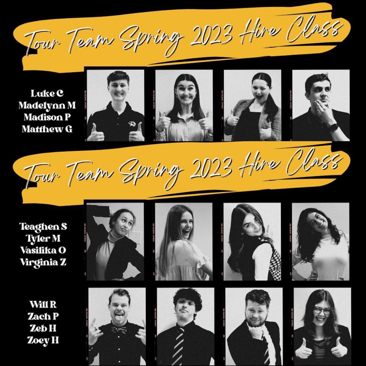 Congratulations to Luke Chevalier and Will Rehagen for joining Mizzou Tour Team!