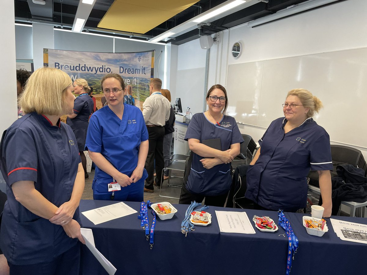 At USW event with fellow CTM ward sister/ educations/senior team. Attracting and assisting the new generation of nurse