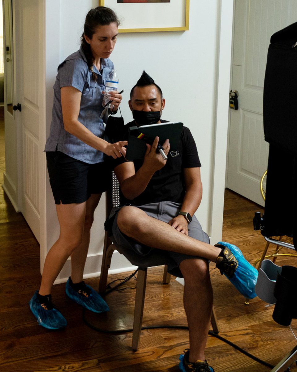 criticalcroptop's tweet photo. Dream team Sarah Serrato (DP) and Johnny Serrato (Gaffer) on the set of our upcoming film A Grim Diagnosis 🤩 
#georgiafilm #indiefilm #indiefilmmaker #bts #crewappreciation #filmmaking #AGrimDiagnosis https://t.co/wQSuygbfRI