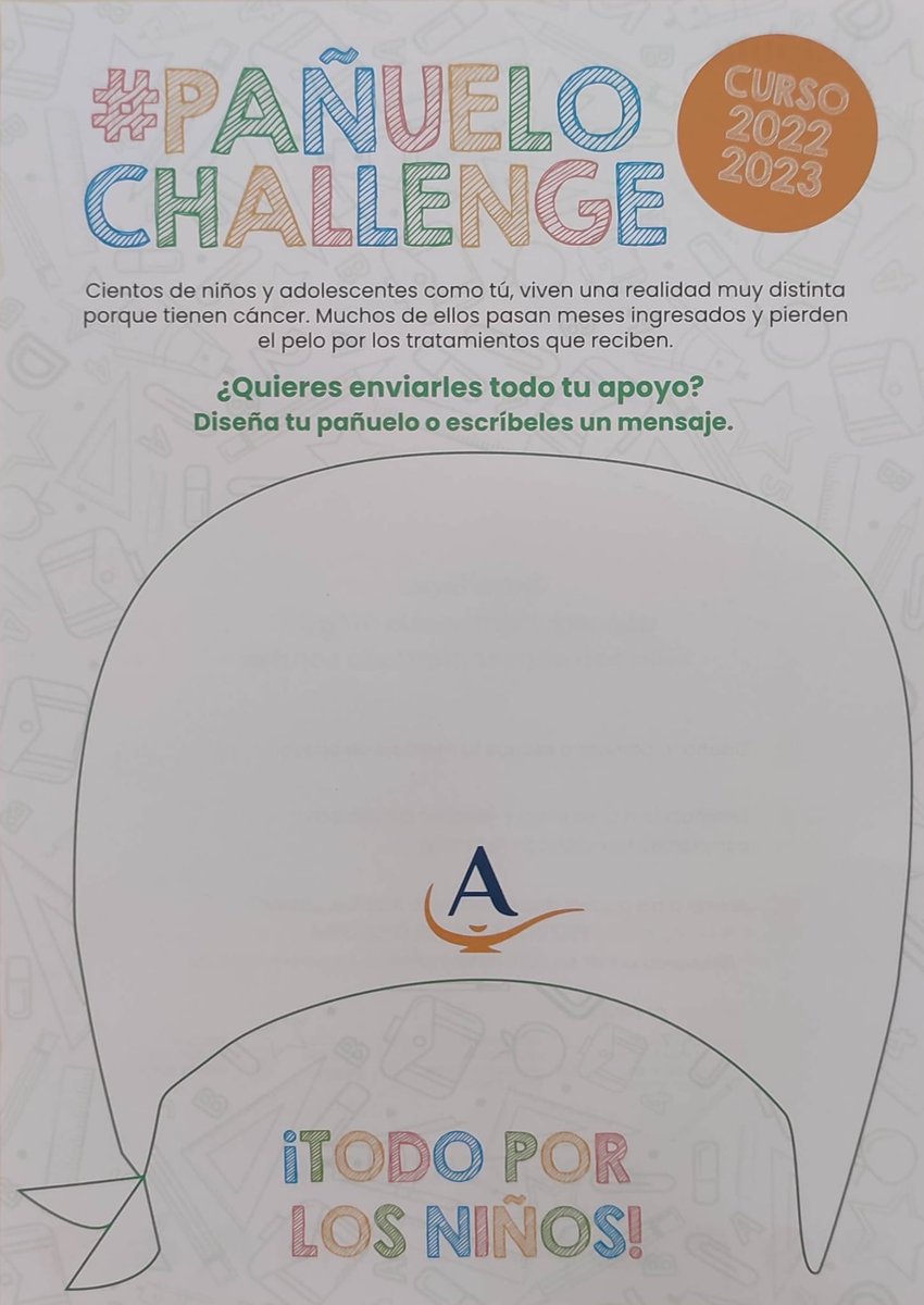 ceip_x's tweet photo. #PanueloChallengeAladina
#FundaciónAladina
Todo nuestro apoyo a los niños con cáncer. https://t.co/MthPzepvzK