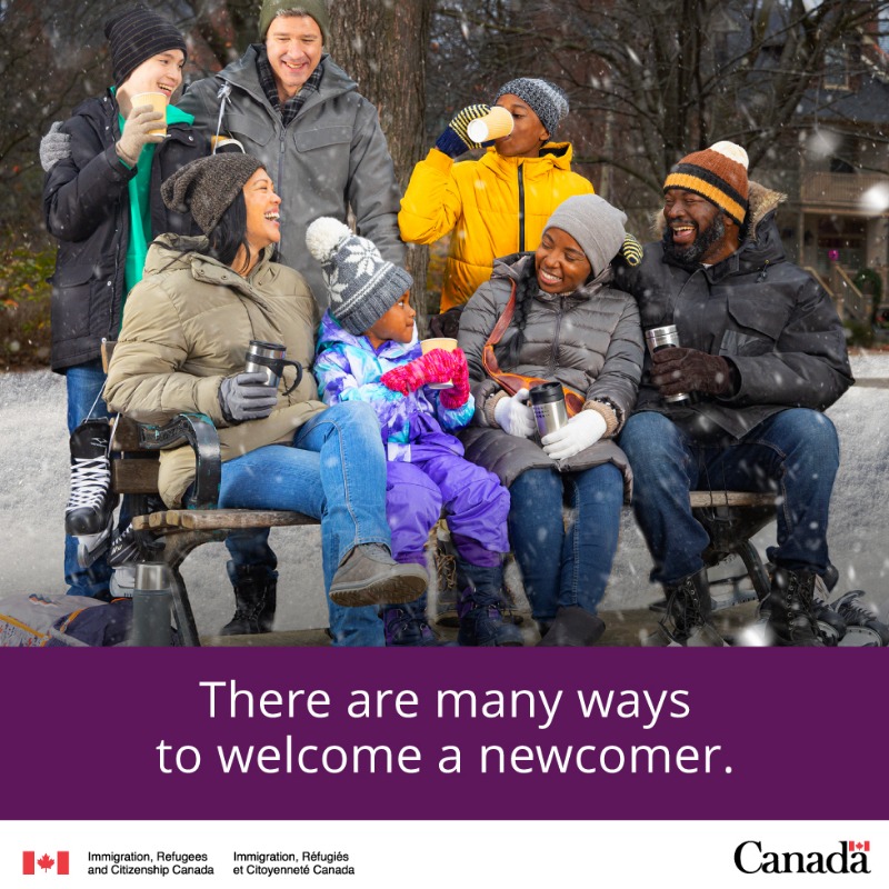CitImmCanada's tweet photo. People come to Canada for many reasons. No matter where they're from or why they're here, a warm Canadian welcome can make a difference.