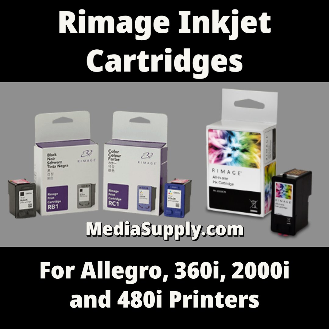 MediaSupply's tweet image. Rimage Inkjet Cartridges - Authentic Rimage Ink Cartridges for Allegro, 360i, 2000i &amp;amp; 480i printers.
Media Supply is your trusted source for the best values on #Rimage #printing products. Order online or call sales for more information at 800-944-4237. bit.ly/3xnVxgH