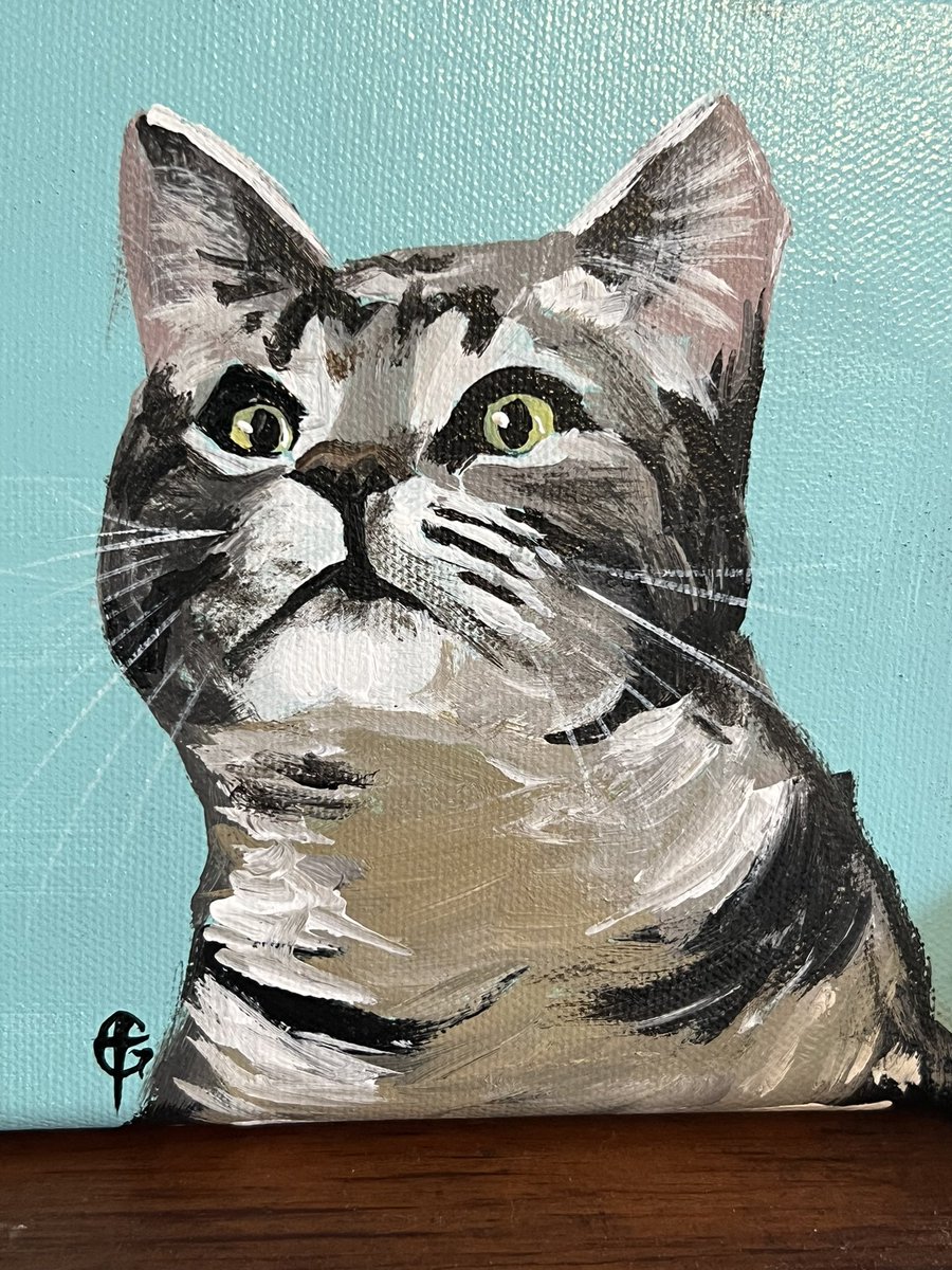 Thank you <a href="/Chewy/">Chewy</a> for this hand painted artwork of my Baby! Absolutely spot on. If you’re not already using them, you should be! #chewyportraits