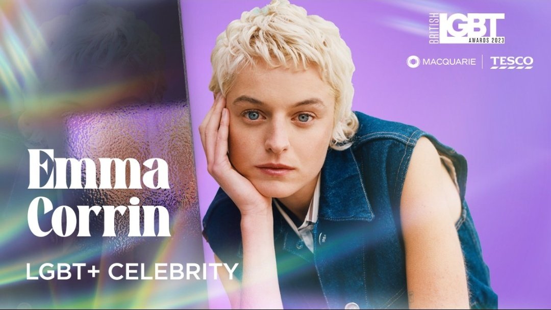 👑 | Emma Corrin has been nominated as Top LGBT+ Celebrity for the #BritishLGBTAwards! 

Vote for Emma here : 
britishlgbtawards.com/vote-now