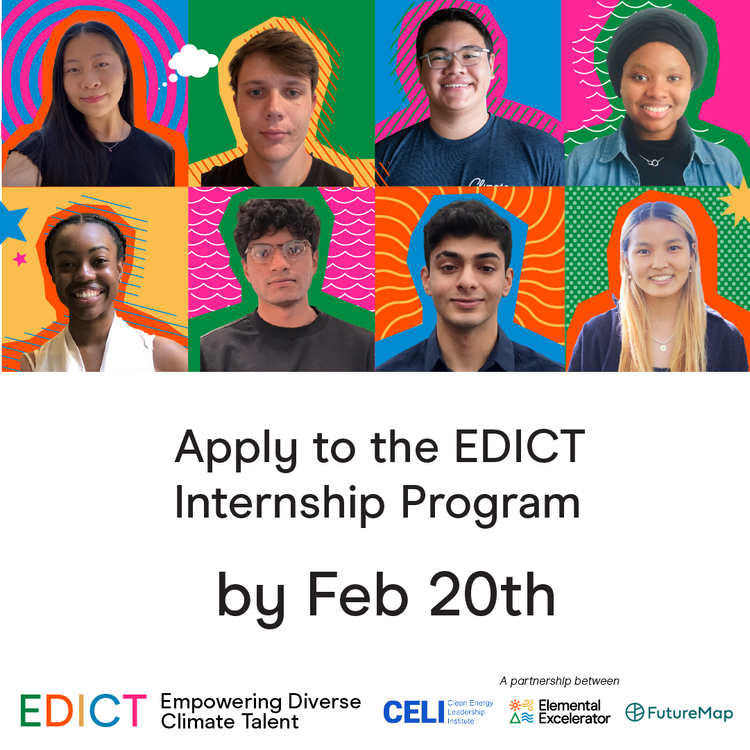 Energy_Leaders's tweet photo. College students and recent grads -- work with leading climate and clean energy organizations, in a paid 10-week summer internship.
Apply by Feb 20! Info session today : Wed, 2/15 @ 4pmPT / 7pmET. 

Register here: https://t.co/cXqvo7HSkN https://t.co/bv4t2zkJDn
