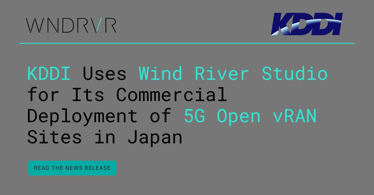 bryanleblanc's tweet photo. Latest Wind River Studio news! For its #5G virtualized base station, KDDI uses Wind River Studio Cloud Platform for automated configuration and Wind River Studio Analytics to monitor distributed far edge clouds: https://t.co/EiyZoGvC2f

#OpenRAN #vRAN #cloudnative #wearewindriver https://t.co/eUQTAfbBna